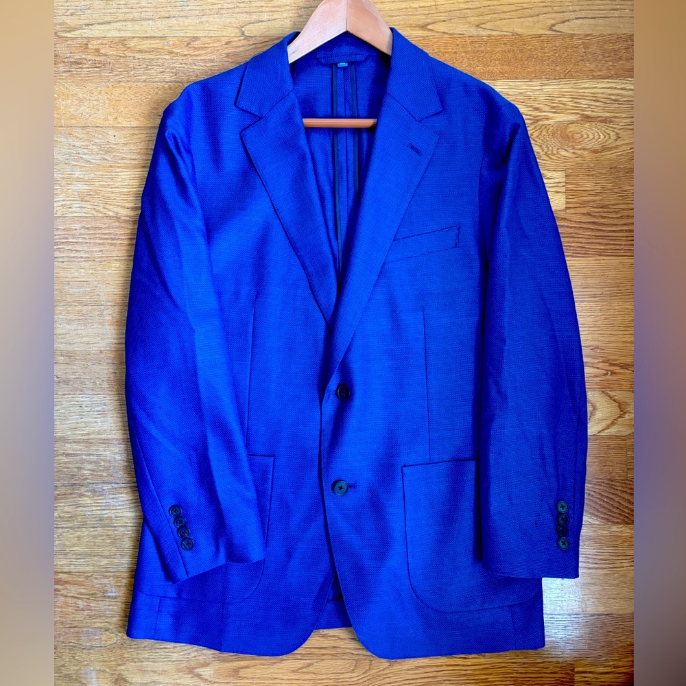 Bonobos Jetsetter Unconstructed Blazer Sport Coat (Bright Blue) Size 38 Regular